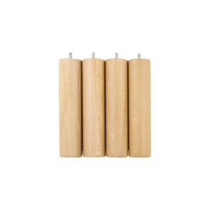 Jeu de 4 pieds ronds naturel