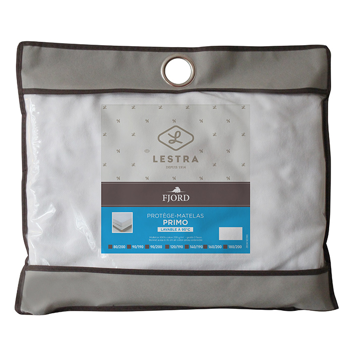 Bonnet extensible 35 cm du protège-matelas Fjord Primo Protège-matelas Fjord Primo en coton 100% – Fabrication française”