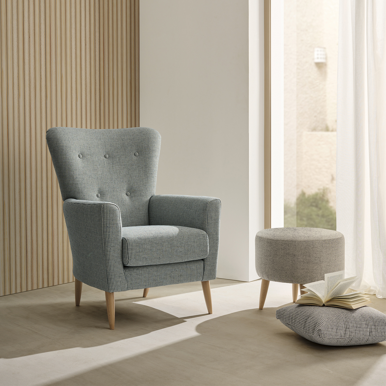 Fauteuil et Pouf LOIRE – Confort classique | Marra Literie – Image 1